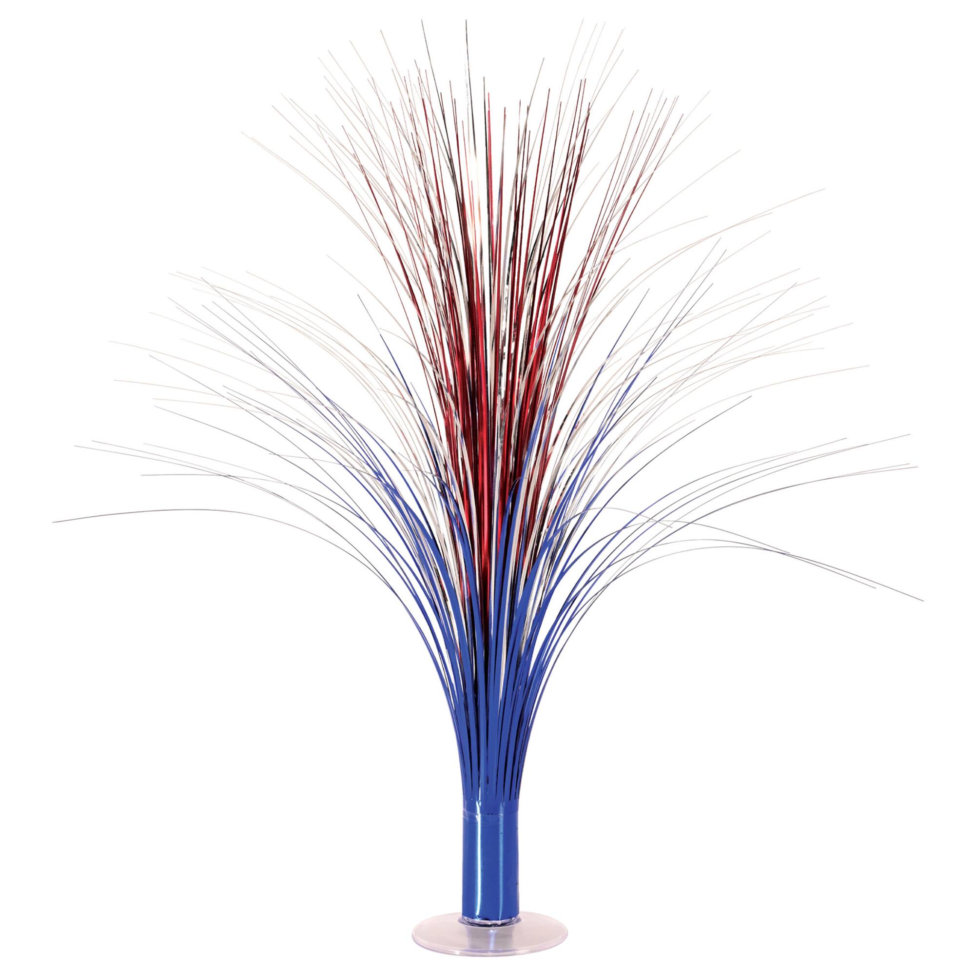 Beistle 19" Red, Silver & Blue Metallic Spray Centerpieces, 2ct.